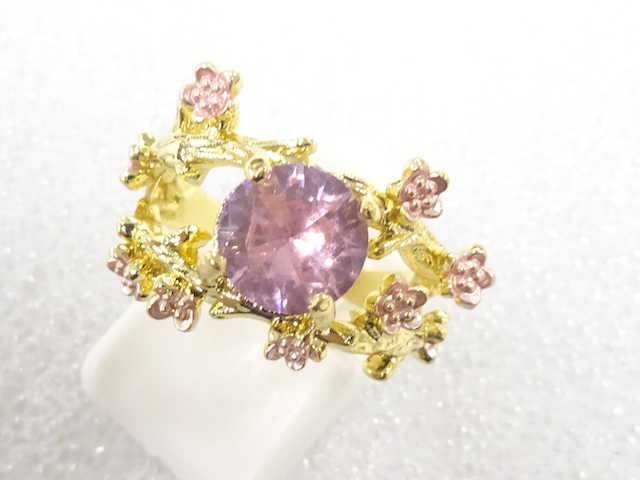 JAPANESE KIMONO / ANTIQUE COLORED STONE RING (SIZE 10)